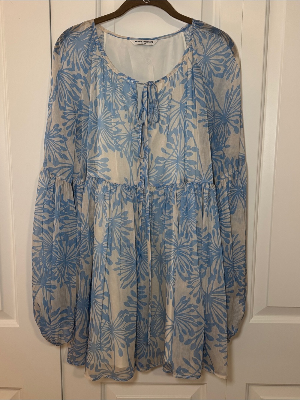 Amanda Uprichard long-sleeve babydoll mini dress, size M